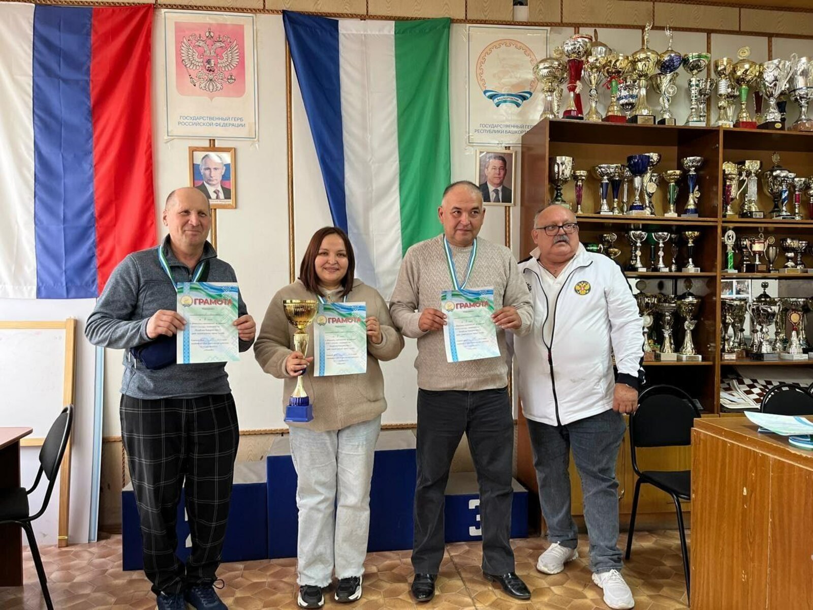 Команда  Куюргазинского района в финале по шашкам одержала победу