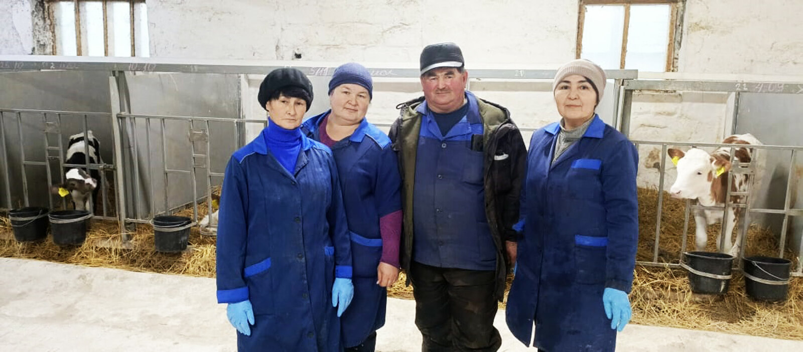 Светлана Сарсымбаева, Алия Панфёрова, Наугат Нигматуллин и Диляра Мухаметова знают здесь каждую бурёнку.