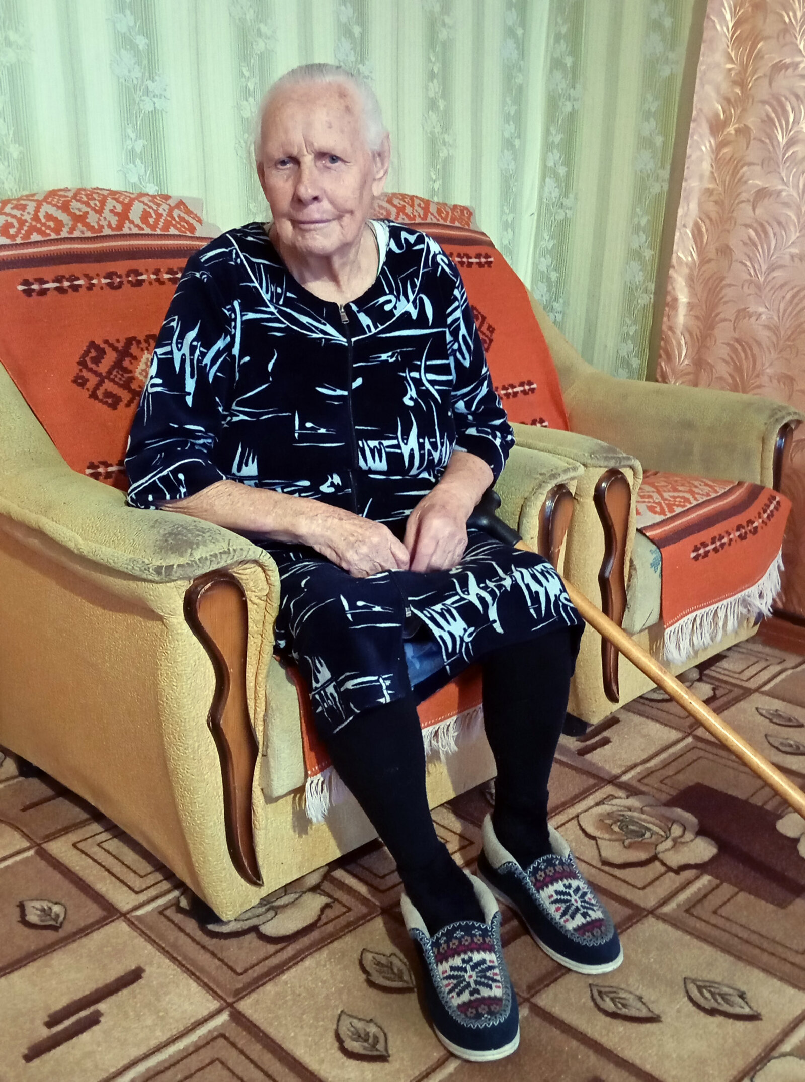 Мария Спиридоновна в свои 90 лет сохранила ясность ума, не  растеряла она и оптимизма, жизнелюбия.